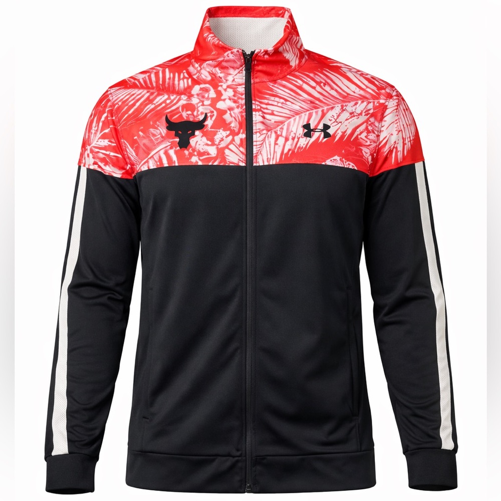 Under Armour x Project Rock Aloha Camo Track Jacket Men’s Small Fitted 1354829